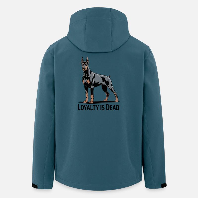 Majestätische Dobermann-Illustration - Recycelte Männer Softshell-Jacke von Stanley/Stella - Dunkles Petrol