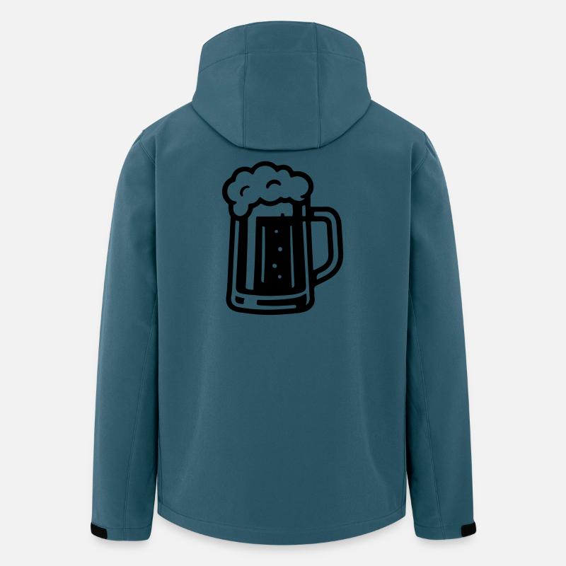 Bier Symbol Bierkrug - Recycelte Männer Softshell-Jacke von Stanley/Stella - Dunkles Petrol