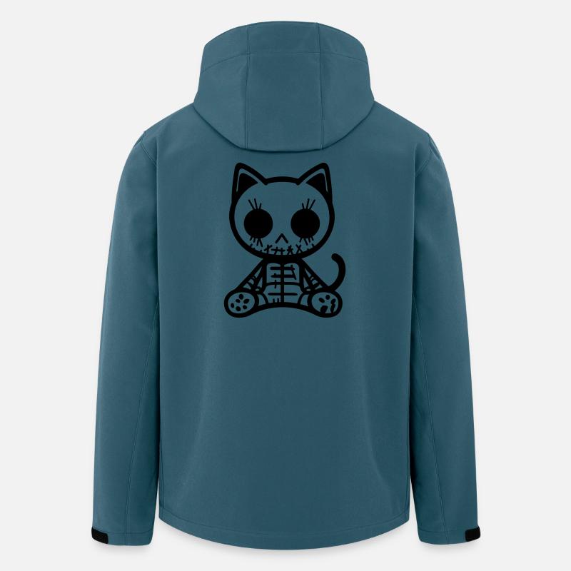 Katze Zombie - Recycelte Männer Softshell-Jacke von Stanley/Stella - Dunkles Petrol
