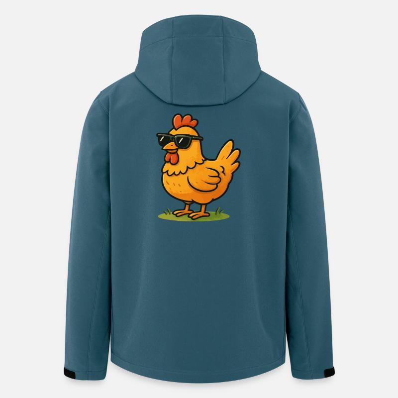 Funny rooster with sunglasses - Men’s Recycled Softshell Jacket by Stanley/Stella - stargazer