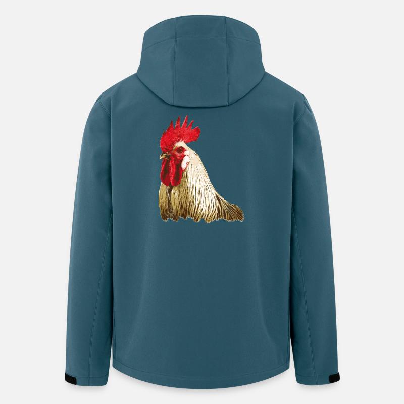 Hahn Hahnenfigur - Recycelte Männer Softshell-Jacke von Stanley/Stella - Dunkles Petrol