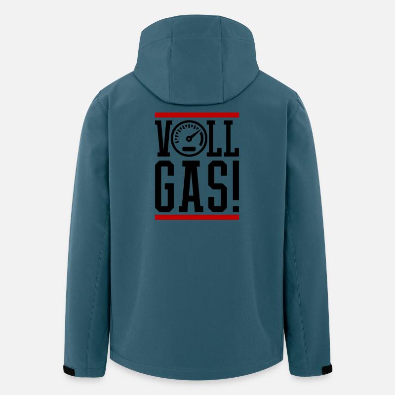 Vollgas Tacho Spruch - Recycelte Männer Softshell-Jacke von Stanley/Stella - Dunkles Petrol