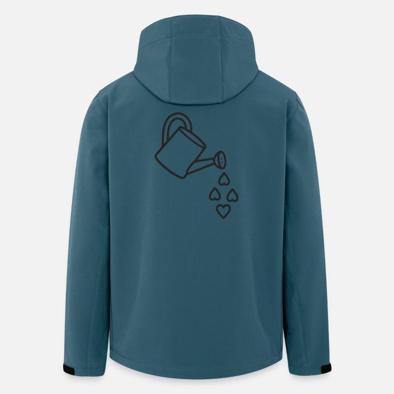 Garten der Liebe bewässert - Recycelte Männer Softshell-Jacke von Stanley/Stella - Dunkles Petrol