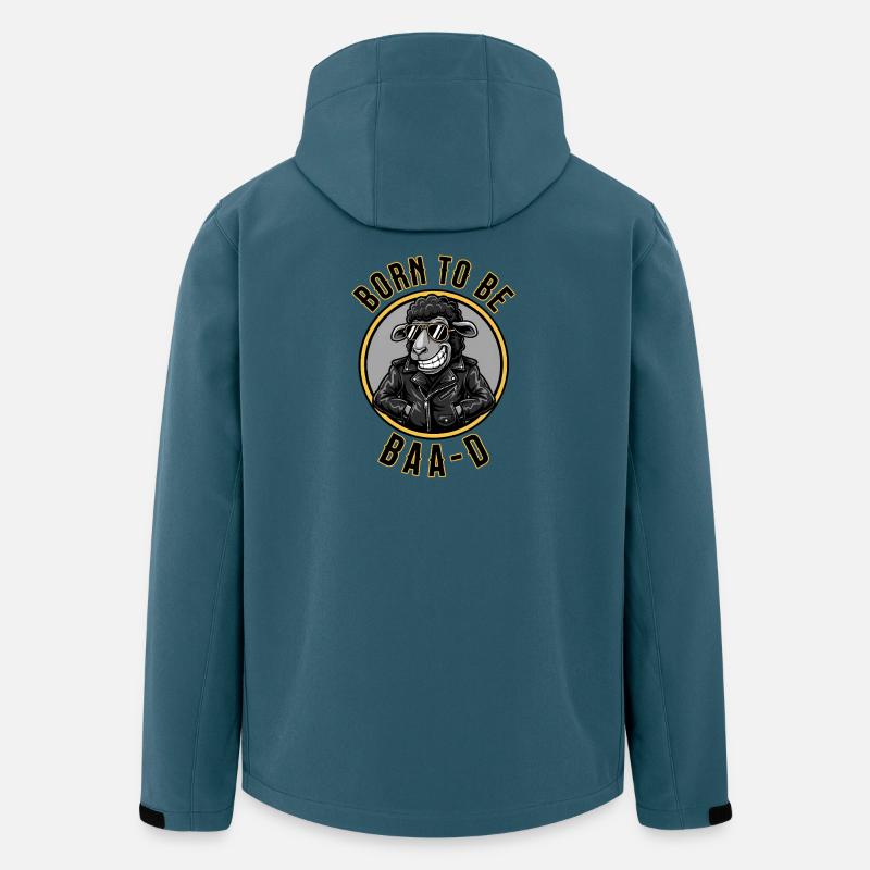 Né pour être un mouton BaaD - Veste softshell homme en polyester recyclé Stanley/Stella - bleu pétrole foncé