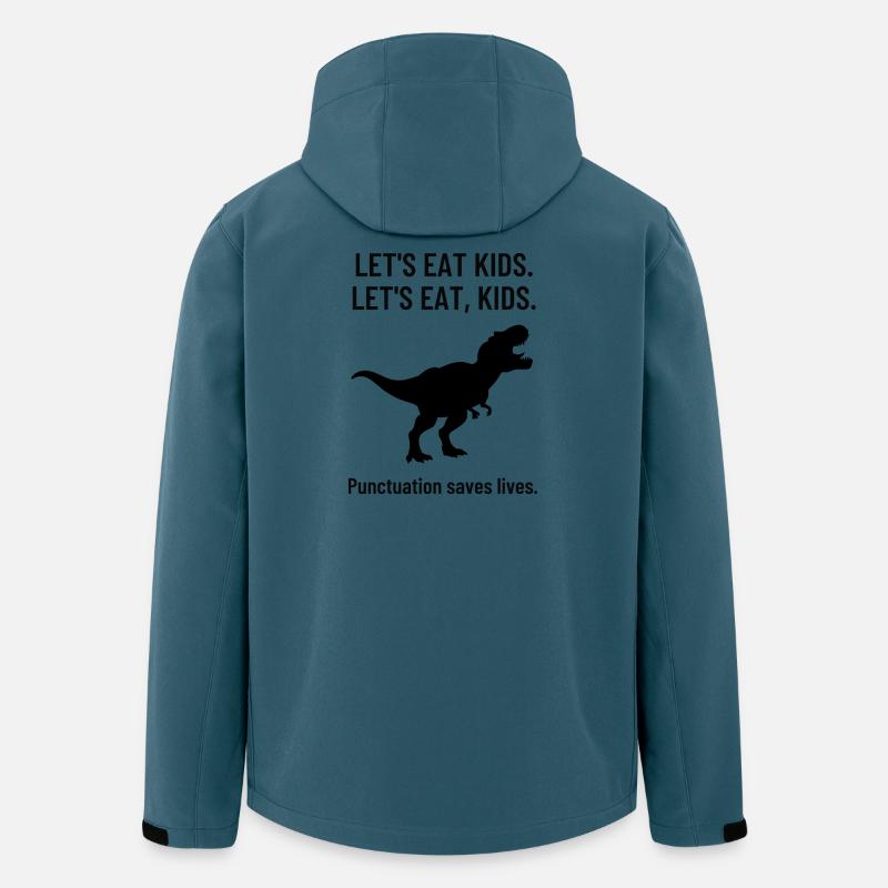 Professeur d’anglais Funny Grammar High School T-Rex - Veste softshell homme en polyester recyclé Stanley/Stella - bleu pétrole foncé
