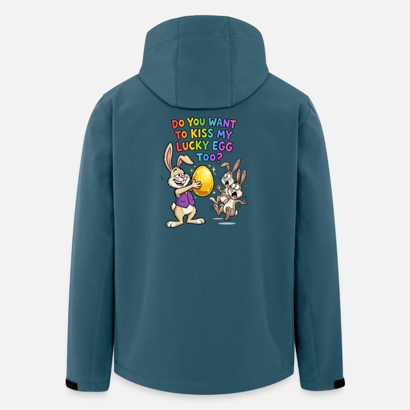 Kiss_My_Lucky_Egg - Recycelte Männer Softshell-Jacke von Stanley/Stella - Dunkles Petrol