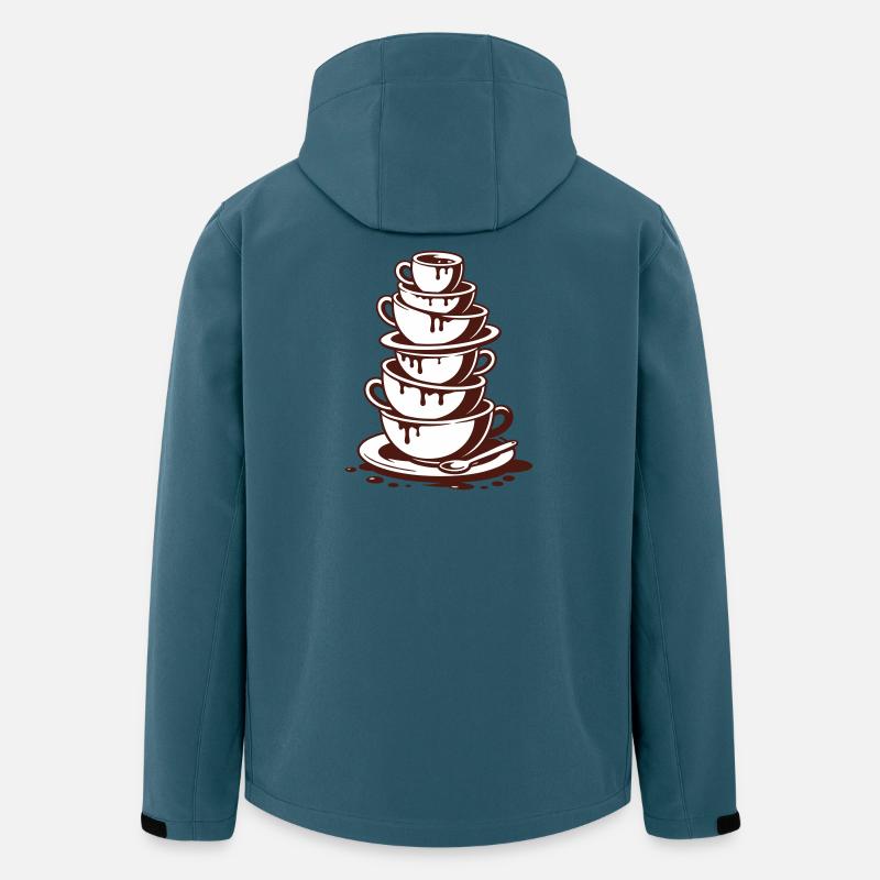 Kaffeeliebe extra doll - Recycelte Männer Softshell-Jacke von Stanley/Stella - Dunkles Petrol