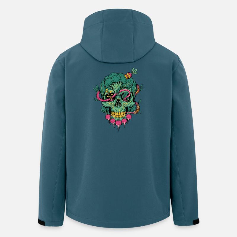 Gemüse-Schädel mit Pflanzenspiralen - Recycelte Männer Softshell-Jacke von Stanley/Stella - Dunkles Petrol