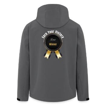 Gagnez votre victoire – Gagnant | Prix de motivation Badg - Veste softshell homme en polyester recyclé Stanley/Stella - charbon - Dos - AI Model Male 185 light (185cm)