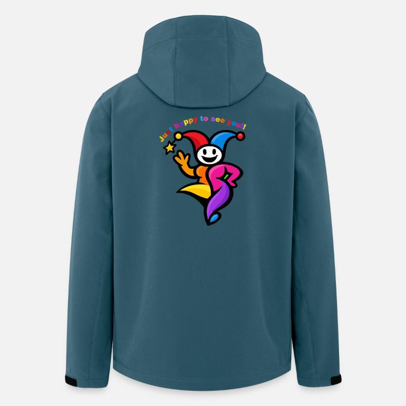 Farbenfroher Narrentanz-Gruß - Recycelte Männer Softshell-Jacke von Stanley/Stella - Dunkles Petrol