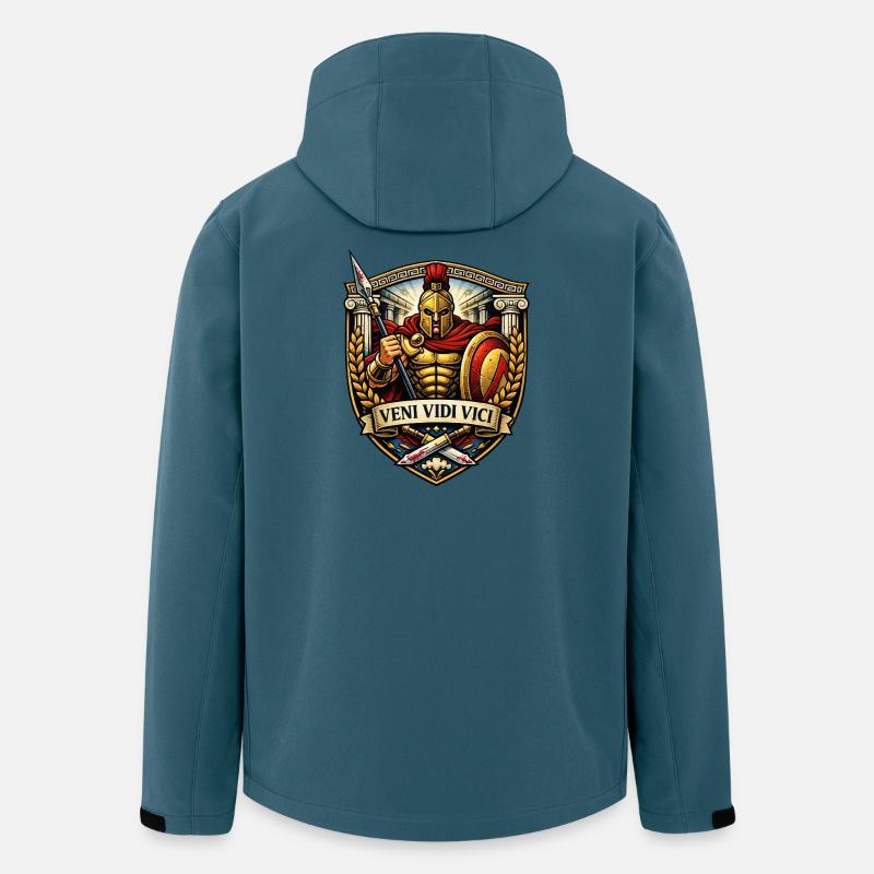 Sparta Krieger Schild - Recycelte Männer Softshell-Jacke von Stanley/Stella - Dunkles Petrol