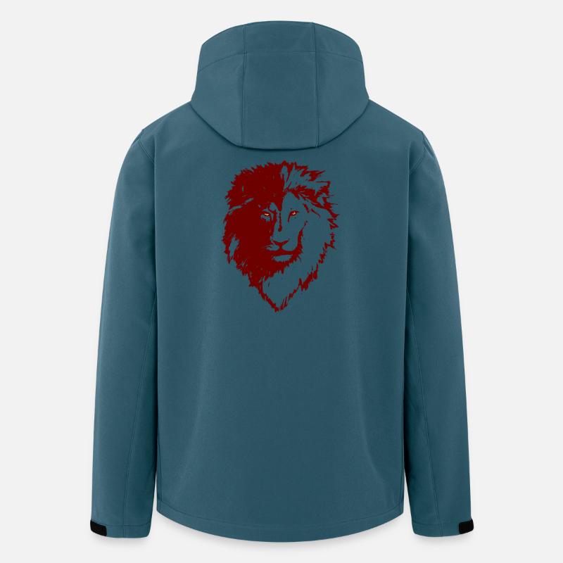 Roter Löwenkopf Silhouette - Recycelte Männer Softshell-Jacke von Stanley/Stella - Dunkles Petrol