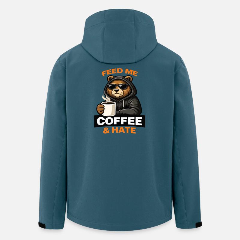 Grumpy Bear Coffee Attitude - Men’s Recycled Softshell Jacket by Stanley/Stella - stargazer