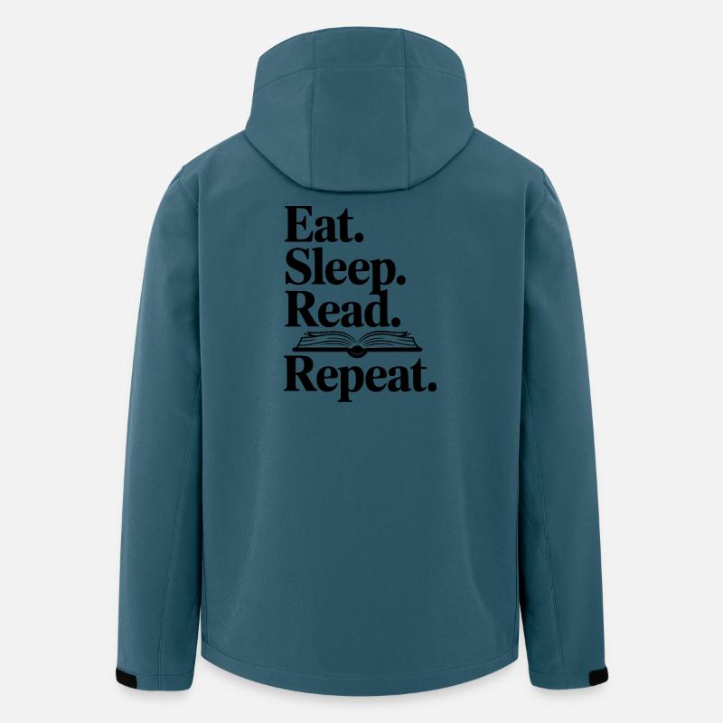 Iss. Schlaf. Lies. Wiederholen. - Recycelte Männer Softshell-Jacke von Stanley/Stella - Dunkles Petrol