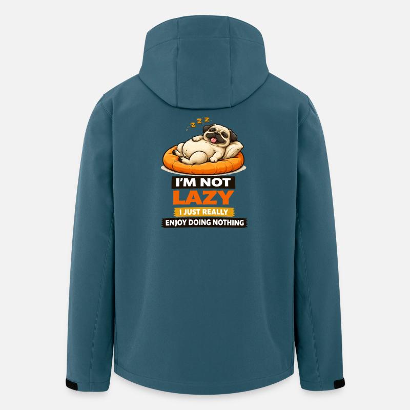 Not Lazy Just Enjoying Nothing Pug - Men’s Recycled Softshell Jacket by Stanley/Stella - stargazer