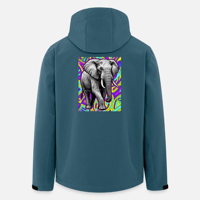 Elefant - Recycelte Männer Softshell-Jacke von Stanley/Stella - Dunkles Petrol
