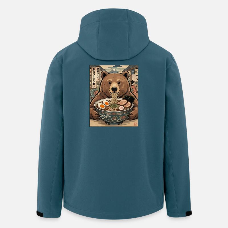 Bear Ramen Feast Ukiyo-e - Men’s Recycled Softshell Jacket by Stanley/Stella - stargazer
