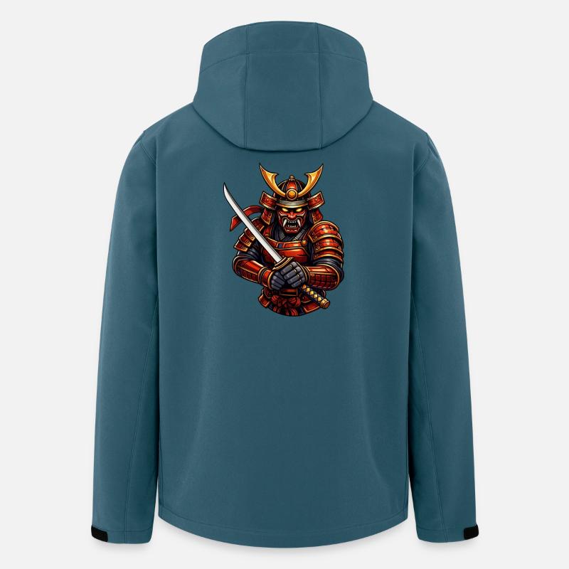 Kampfkunst-Samurai mit Schwert - Recycelte Männer Softshell-Jacke von Stanley/Stella - Dunkles Petrol