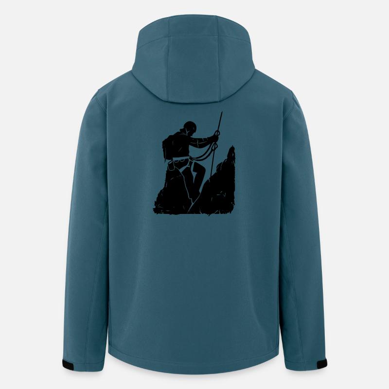 Klettersteig Abenteuer – Via Ferrata Design - Recycelte Männer Softshell-Jacke von Stanley/Stella - Dunkles Petrol