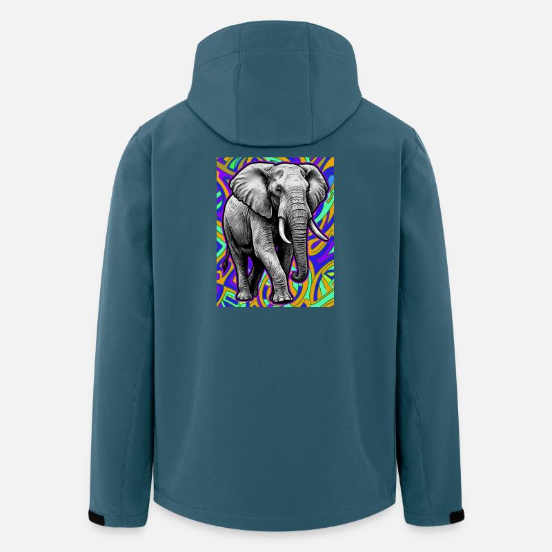Elefant - Recycelte Männer Softshell-Jacke von Stanley/Stella - Dunkles Petrol