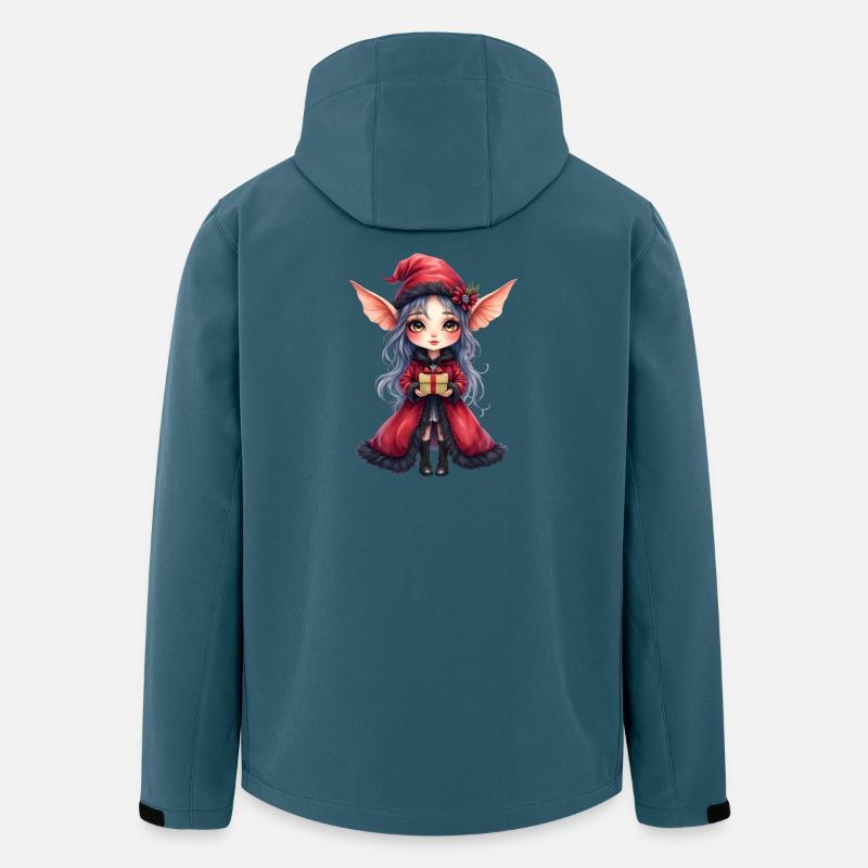 Rote Mantel-Weihnachtsfee - Recycelte Männer Softshell-Jacke von Stanley/Stella - Dunkles Petrol