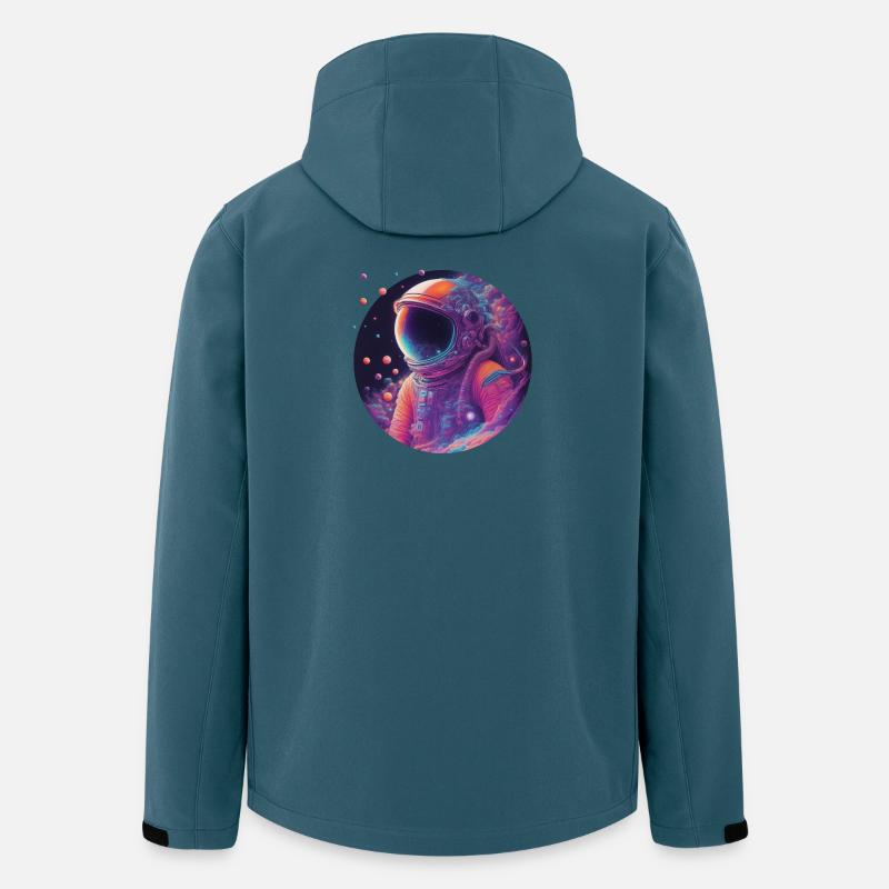 Neonastronaut im Farbraum - Recycelte Männer Softshell-Jacke von Stanley/Stella - Dunkles Petrol