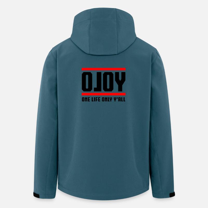 oloY - One Life Only Y'all - Recycelte Männer Softshell-Jacke von Stanley/Stella - Dunkles Petrol