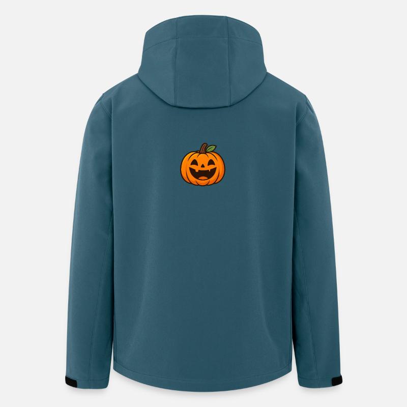 Fröhlicher Halloween-Kürbis - Recycelte Männer Softshell-Jacke von Stanley/Stella - Dunkles Petrol