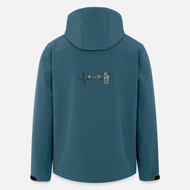 Fitness Motivations Power Design - Veste softshell homme en polyester recyclé Stanley/Stella - bleu pétrole foncé