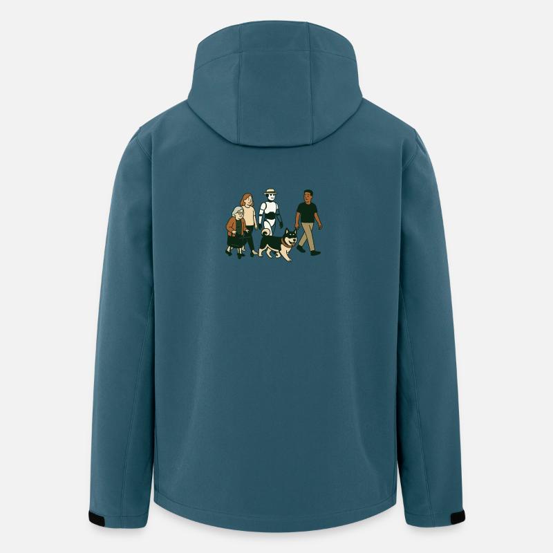Oma Karin mit Familie - Recycelte Männer Softshell-Jacke von Stanley/Stella - Dunkles Petrol