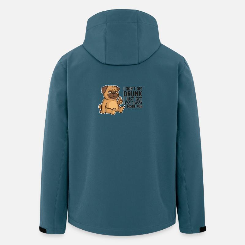 Weniger edel, mehr Spaß Welpe - Recycelte Männer Softshell-Jacke von Stanley/Stella - Dunkles Petrol