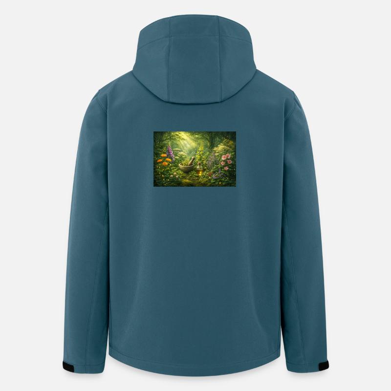Magische Kräuter - Recycelte Männer Softshell-Jacke von Stanley/Stella - Dunkles Petrol
