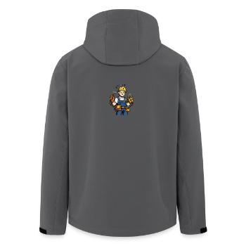 Circuit Fatigué de la centrale électrique - Veste softshell homme en polyester recyclé Stanley/Stella - bleu pétrole foncé - Dos - AI Model Male 185 light (185cm)