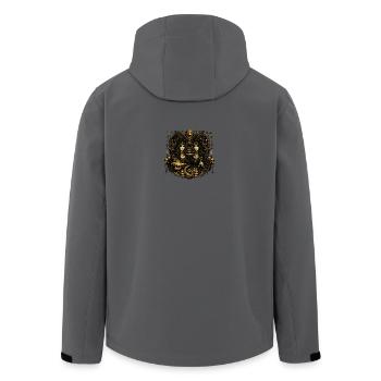 Jumeaux occultes de la connaissance - Veste softshell homme en polyester recyclé Stanley/Stella - bleu pétrole foncé - Dos - AI Model Male 185 light (185cm)