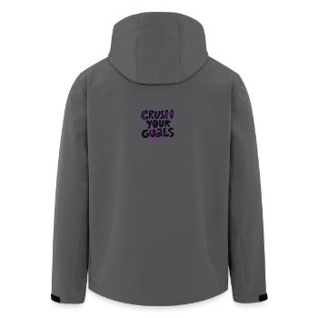 Écrasez vos objectifs : Violet Pulse - Veste softshell homme en polyester recyclé Stanley/Stella - bleu pétrole foncé - Dos - AI Model Male 185 light (185cm)