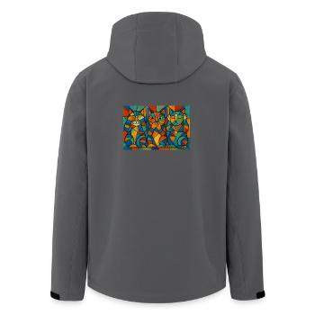 RockyZoo26 - Men’s Recycled Softshell Jacket by Stanley/Stella - stargazer - Back - AI Model Male 185 light (185cm)