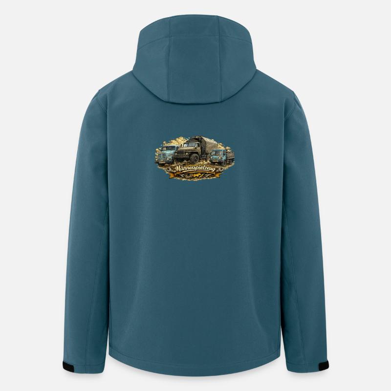 Vintage trucks and banners - Men’s Recycled Softshell Jacket by Stanley/Stella - stargazer