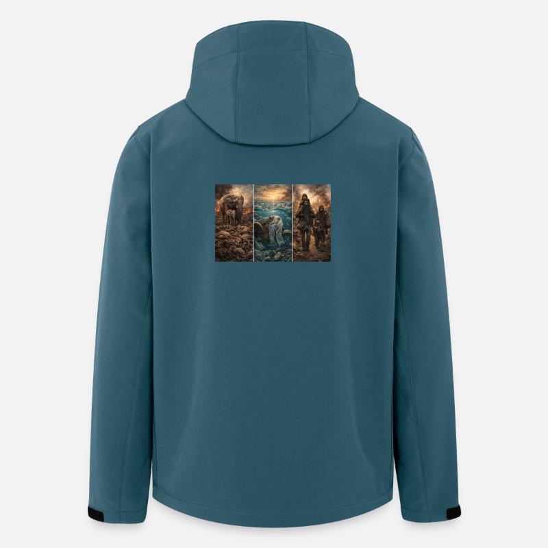 SAVE THE WORLD - Recycelte Männer Softshell-Jacke von Stanley/Stella - Dunkles Petrol