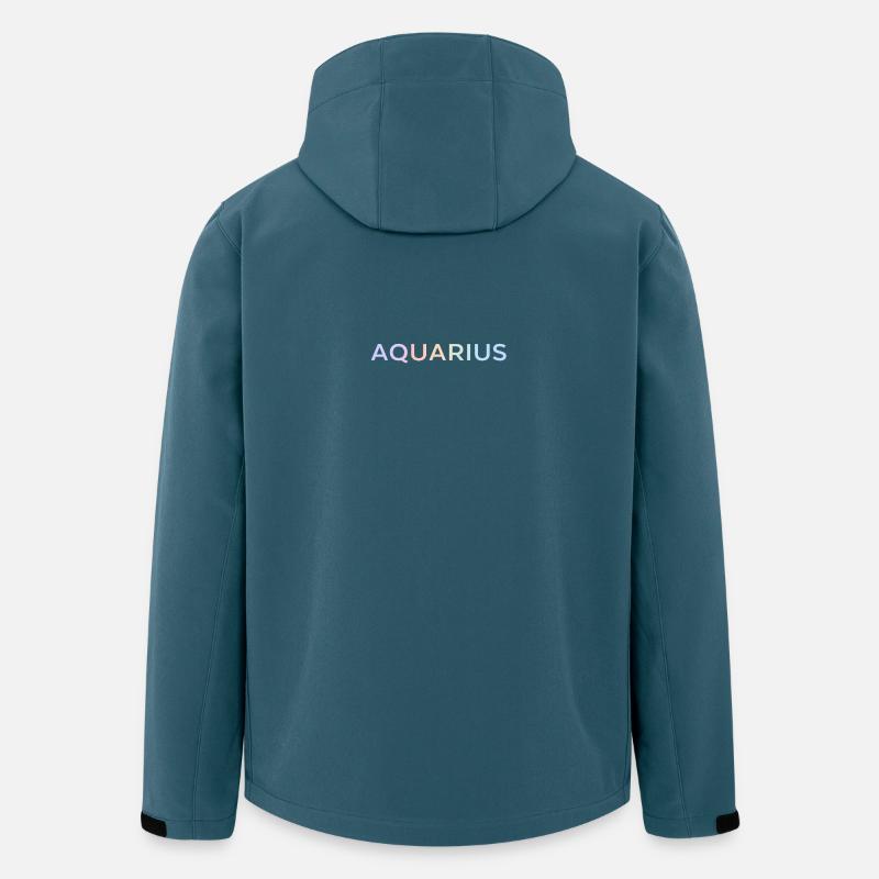 Pastell-Wassermann-Gradiententypografie - Recycelte Männer Softshell-Jacke von Stanley/Stella - Dunkles Petrol