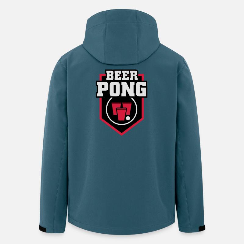 Beer Pong Patch - Recycelte Männer Softshell-Jacke von Stanley/Stella - Dunkles Petrol