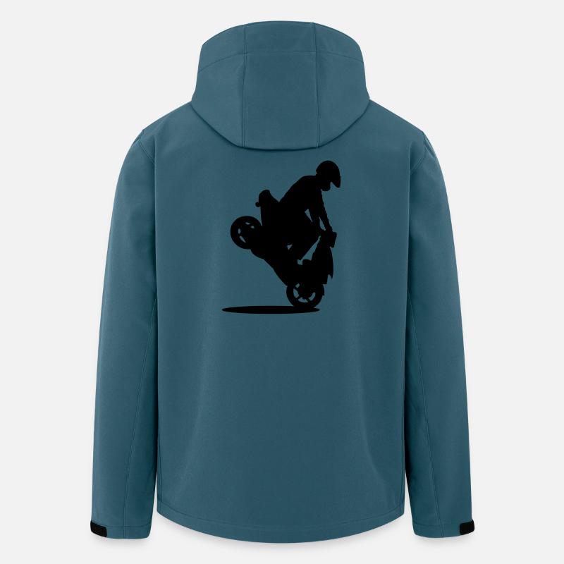 roller stunt - Veste softshell homme en polyester recyclé Stanley/Stella - bleu pétrole foncé