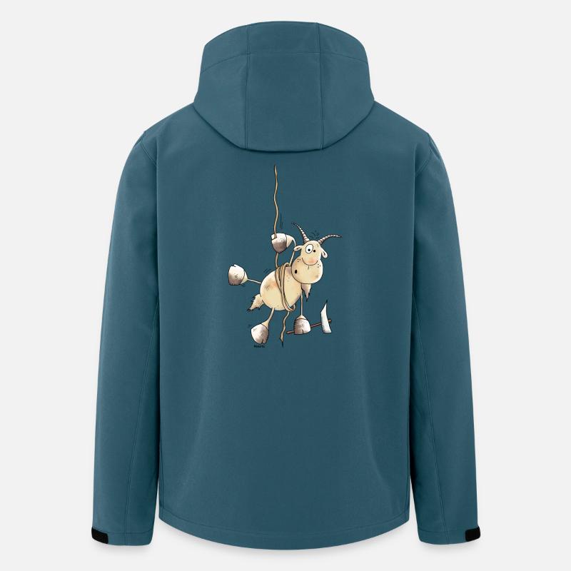 Abenteuerlustiger Steinbock - Bergsteiger - Recycelte Männer Softshell-Jacke von Stanley/Stella - Dunkles Petrol