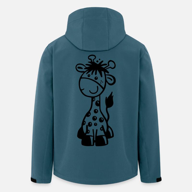Kleine Giraffe - Recycelte Männer Softshell-Jacke von Stanley/Stella - Dunkles Petrol