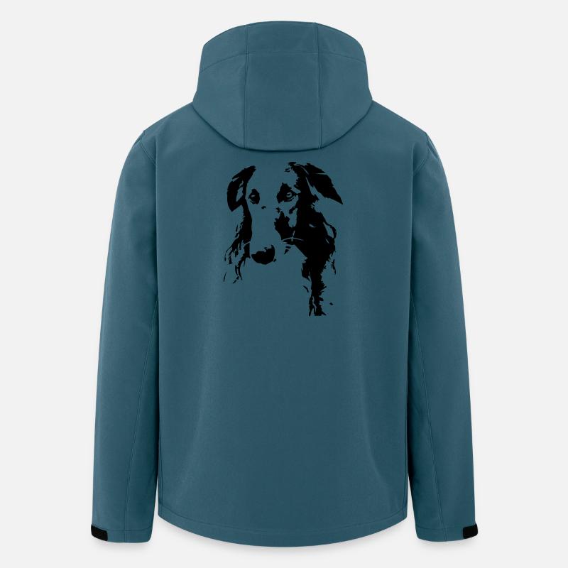 Barsoi Kopf - Recycelte Männer Softshell-Jacke von Stanley/Stella - Dunkles Petrol