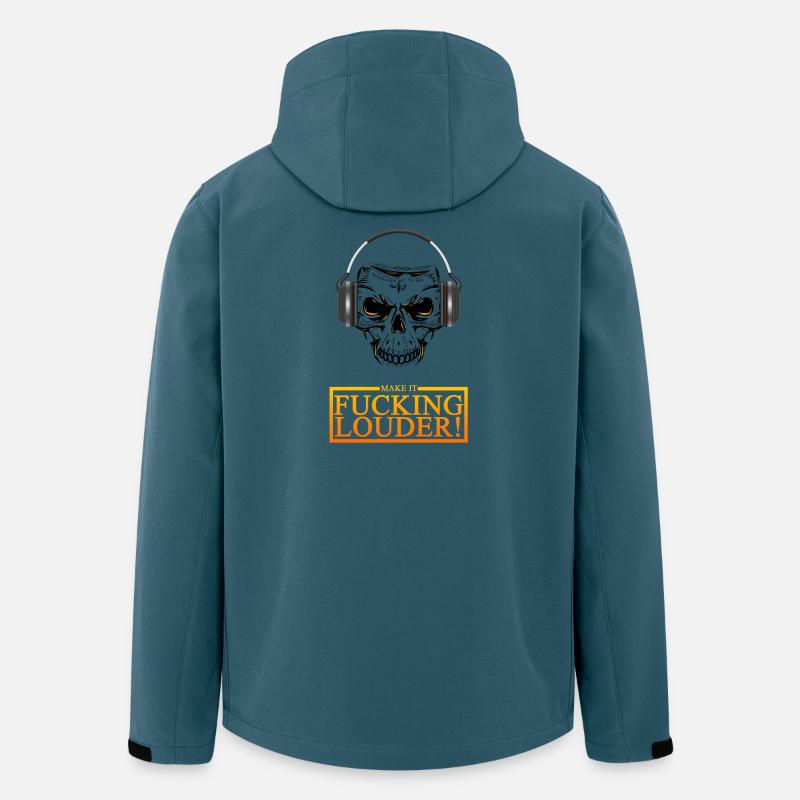 Skull Headphones Blast - Recycelte Männer Softshell-Jacke von Stanley/Stella - Dunkles Petrol