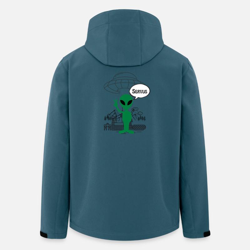 Servus Alien ART - Recycelte Männer Softshell-Jacke von Stanley/Stella - Dunkles Petrol