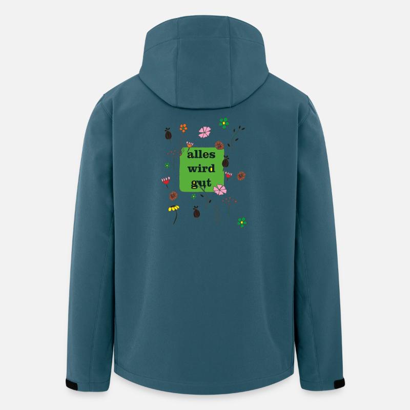 alles wird gut in grün - Recycelte Männer Softshell-Jacke von Stanley/Stella - Dunkles Petrol
