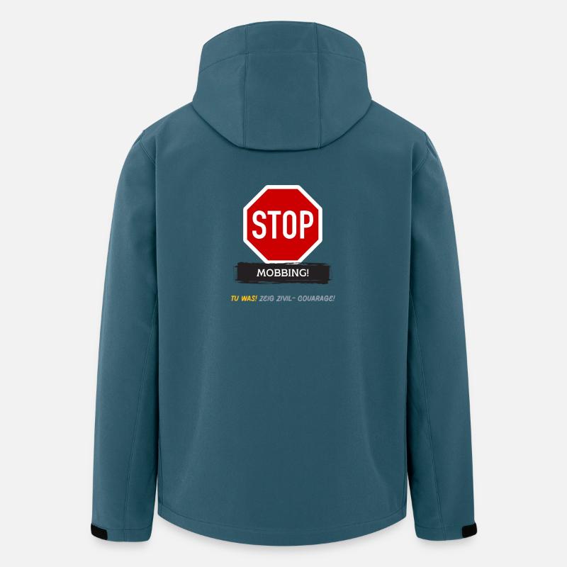 ! STOP MOBBING ! - Recycelte Männer Softshell-Jacke von Stanley/Stella - Dunkles Petrol