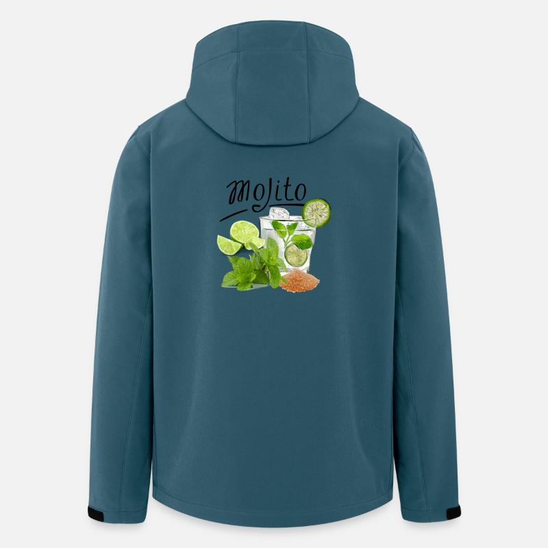 Mojito Drink ART - Recycelte Männer Softshell-Jacke von Stanley/Stella - Dunkles Petrol
