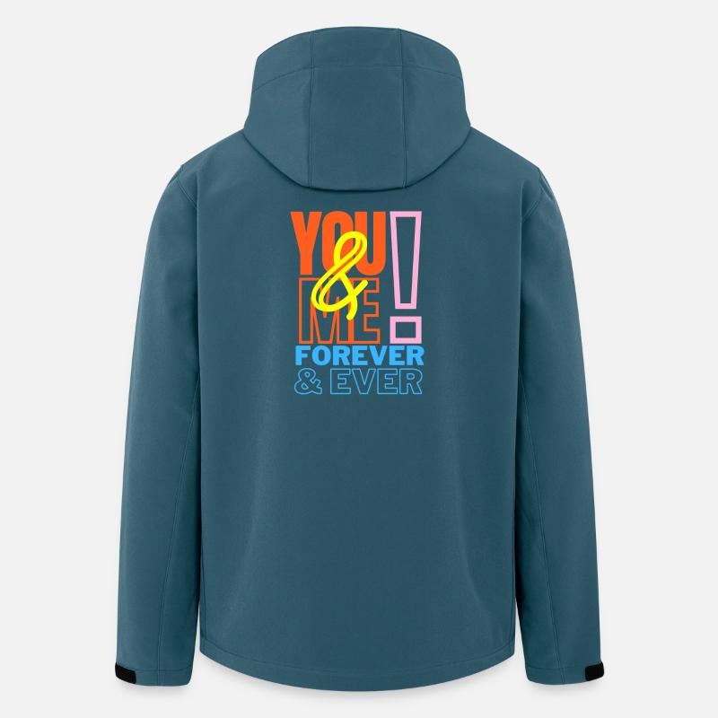 You &; Me Forever Liebeserklärung - Recycelte Männer Softshell-Jacke von Stanley/Stella - Dunkles Petrol